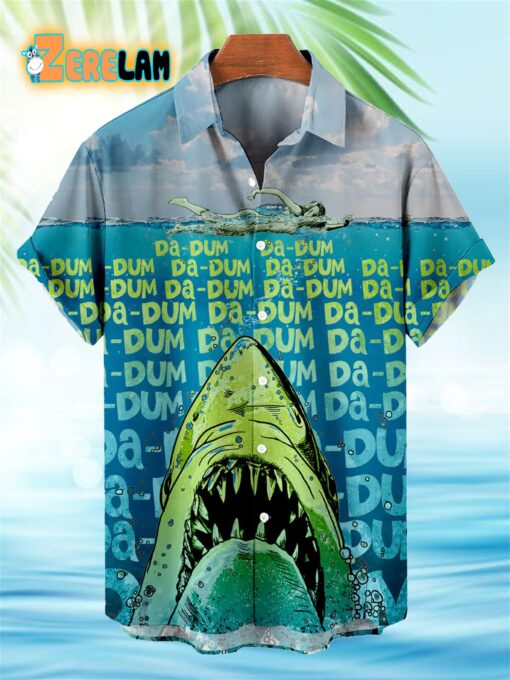Dum – Da – Dum Deep Sea Shark Pattern Hawaiian Shirt