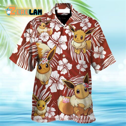 Pokemon Eevee Hawaiian Shirt