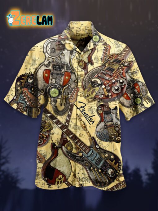 Electric Guitar Hawaiian Shirt