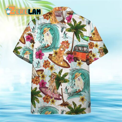 Enjoy Surfing With Retriever Dog Hawaiian Shirt