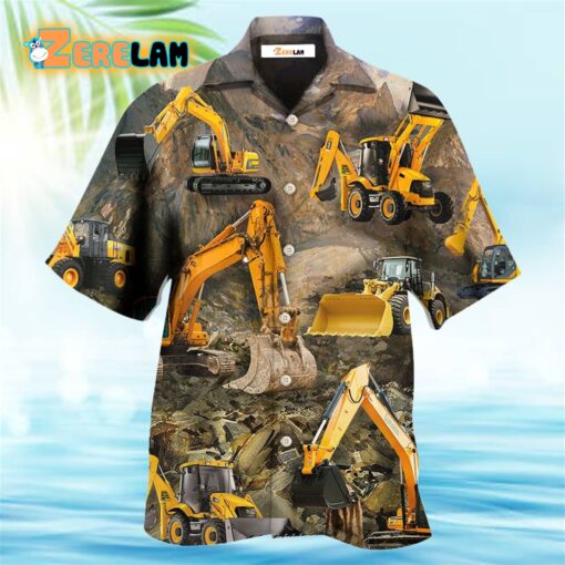 Excavator Mountain Basic Style Hawaiian Shirt