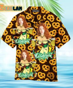 Face Girl Germany On Pretzel And Beer Custom Hawaiian Shirt