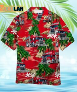 Firefighter Car Palm Island Hawaiian Shirt