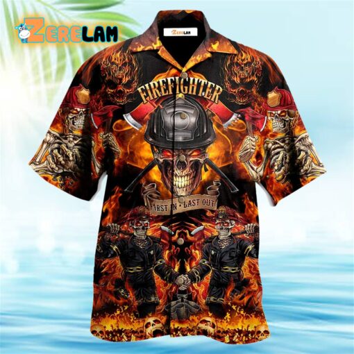 Firefighter On Fire Love Life Hawaiian Shirt