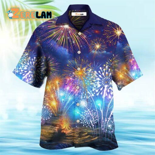 Firework By Night Hawaiian Shirt