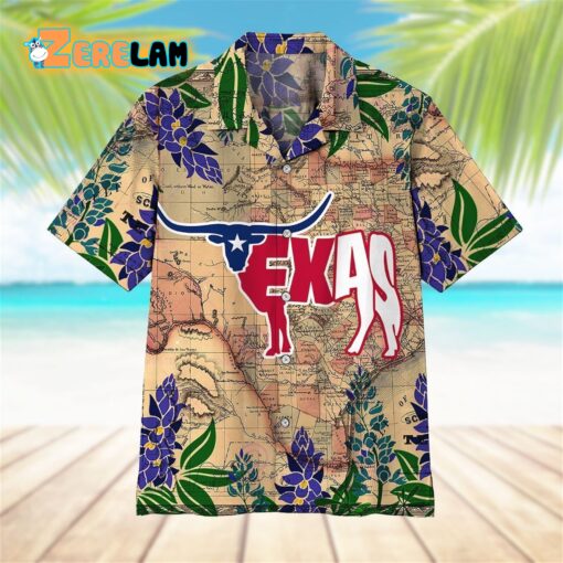 Flag Texas Hawaiian Shirt