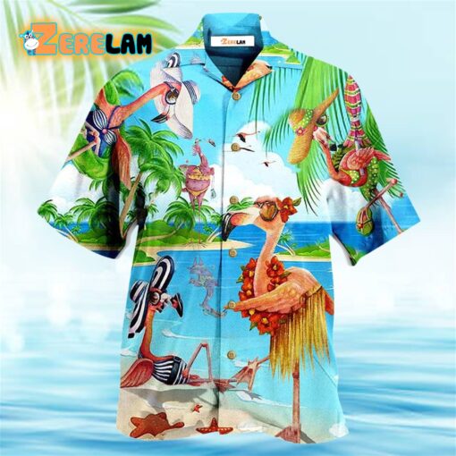 Flamingo Love Beach Amazing Hawaiian Shirt