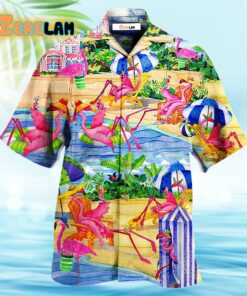 Flamingo Love Beach Hawaiian Shirt