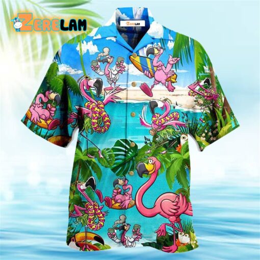 Flamingo Palm Sometimes You Just Need To Chill Hawaiian Shirt