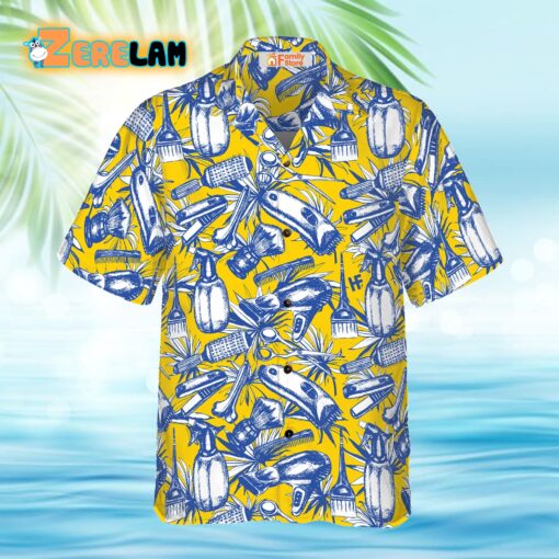 Floral Barber Equipment Hawaiian Shirt