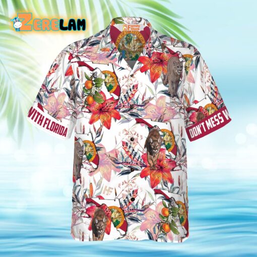 Panther And Orange Blossom Hawaiian Shirt