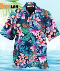 Flower Tropical Floral Aloha Summer Time Hawaiian Shirt