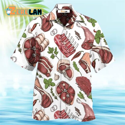 Food Meat Delicious Meal Hawaiian Shirt