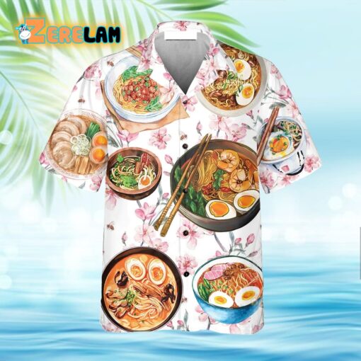 Food Ramen Delicious Floral Style Hawaiian Shirt