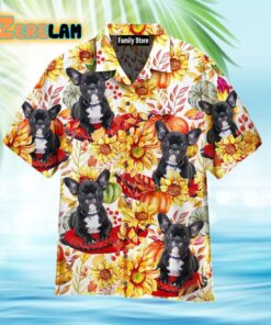 French Bulldog Happy On Autumn Hawaiian Shirt