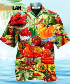 Fruit Chili And Bell Pepper Hawaiian Shirt