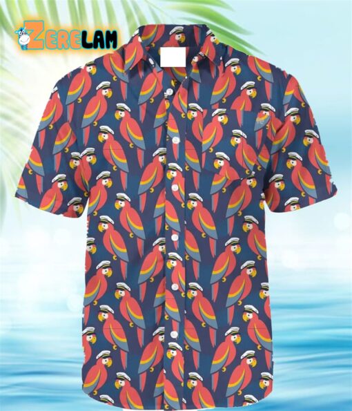 Funny Parrot Polly Wanna Captain Hawaiian Shirt