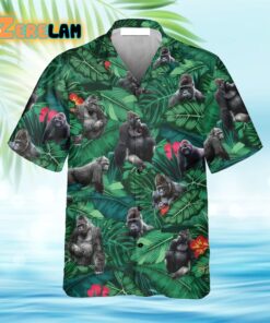 Gorilla Summer Short Sleeve Hawaiian Shirt