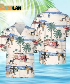 Great Dane Summer Beach Hawaiian Shirt