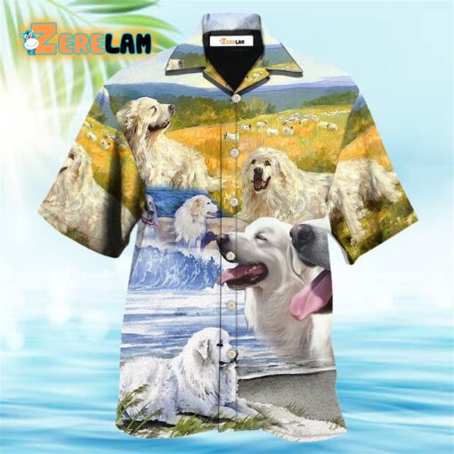 Great Pyrenees Art Dog Lovely Hawaiian Shirt