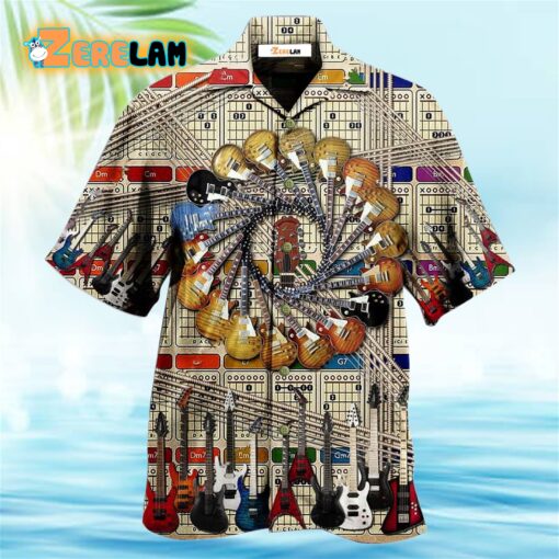 Guitar Cool Vintage Style Hawaiian Shirt