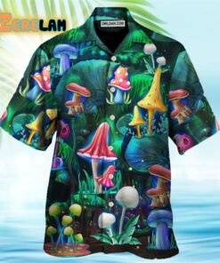 Hippie Mushroom Galaxy Neon Art Hawaiian Shirt