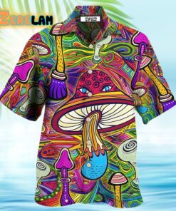 Hippie Mushroom Hypnotizing Cool Hawaiian Shirt