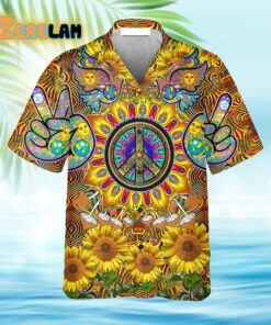 Hippie Sunflowers Love Sunshine Yellow Amazing Style Hawaiian Shirt