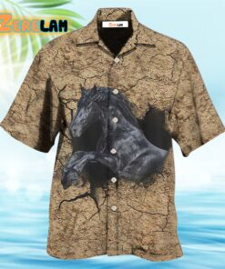 Horse Black Darkness Hawaiian Shirt