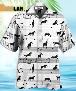 Horse Music Notes Hawaiian Shirt