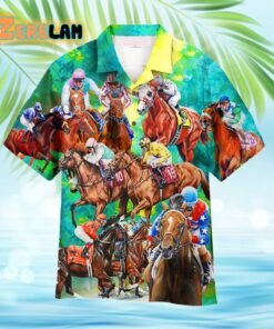 Horse Racing Hawaiian Shirt