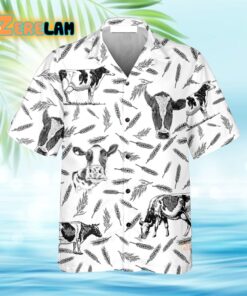 Hostein Pattern Cow Aloha Hawaiian Shirt