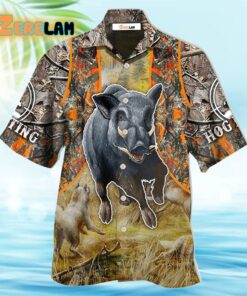 Hunting Hog Hunting Camo Hawaiian Shirt