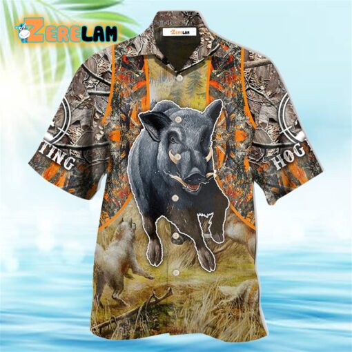 Hunting Hog Hunting Camo Hawaiian Shirt