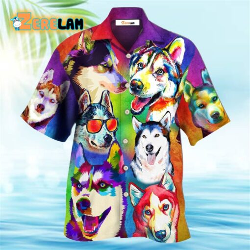 Husky Dog So Cool Hawaiian Shirt