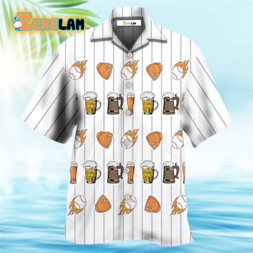 I Like Beer And Baseball And Maybe 3 People Hawaiian Shirt