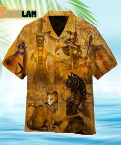 I Love The Myths Of Ancient Egyptian Cat Brown Hawaiian Shirt