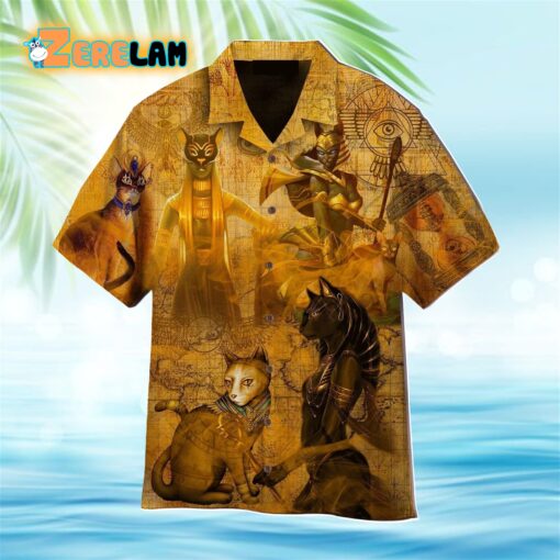 I Love The Myths Of Ancient Egyptian Cat Brown Hawaiian Shirt