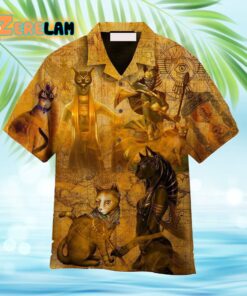 I Love The Myths Of Ancient Egyptian Cat Yellow Hawaiian Shirt