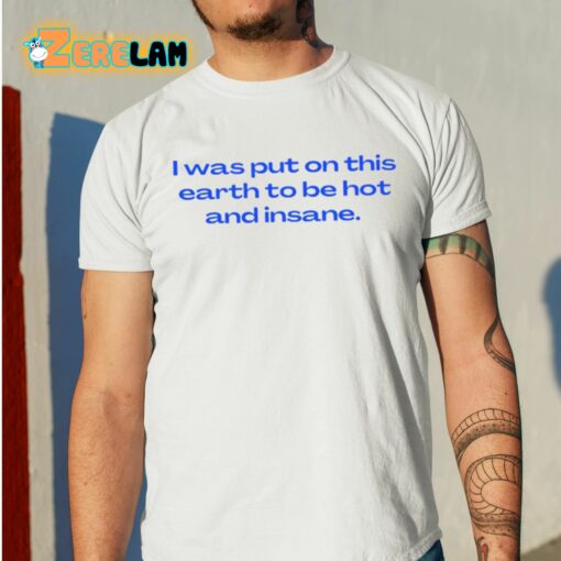 I Was Put On This Earth To Be Hot And Insane Shirt