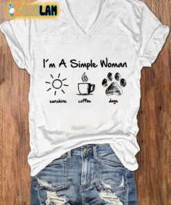 Im A Simple Woman Print Casual T Shirt 3