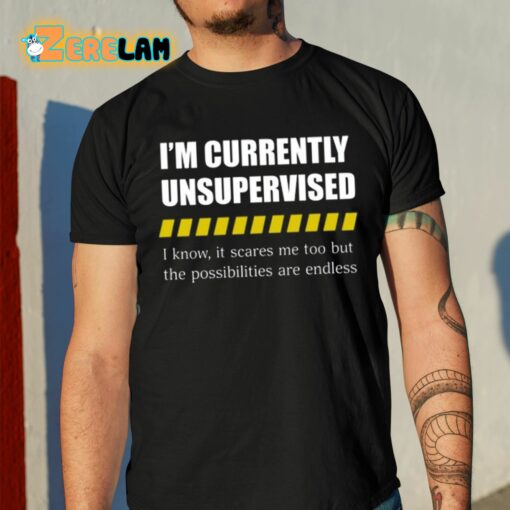 I’m Currently Unsupervised I Know It Scares Me Too But The Possibilities Are Endless Shirt