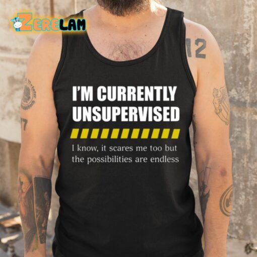 I’m Currently Unsupervised I Know It Scares Me Too But The Possibilities Are Endless Shirt