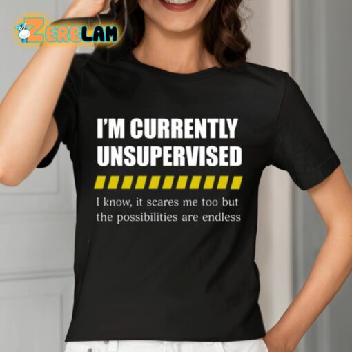 I’m Currently Unsupervised I Know It Scares Me Too But The Possibilities Are Endless Shirt