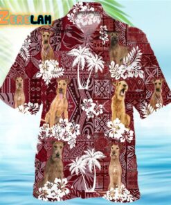 Irish Terrier Red Hawaiian Shirt