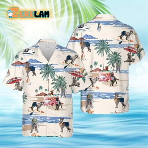 Irish Wolfhound Summer Beach Hawaiian Shirt