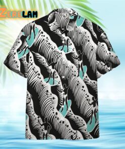 Jay Hernandez Surfer Navy Retro From The Magnum Hawaiian Shirt