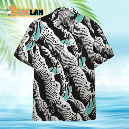 Jay Hernandez Surfer Navy Retro From The Magnum Hawaiian Shirt