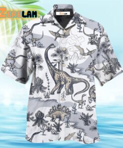 Jurassic Dinosaur Art Style Hawaiian Shirt