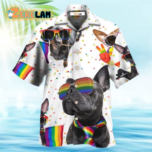 LGBT Pride French Bulldog Hawaiian Shirt